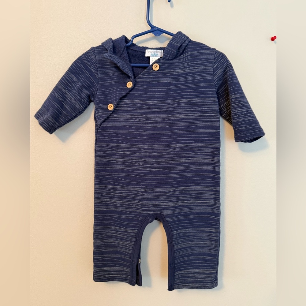 Feather Baby Blue Fleece Onesie